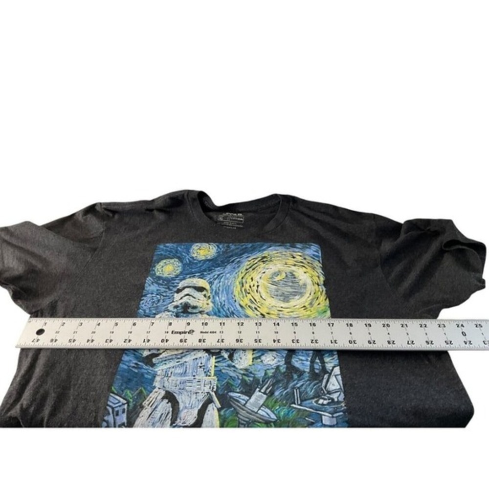 Star Wars Stormtrooper Starry Night Graphic T-Shirt Gray XL Fifth Sun Van Gogh - Picture 6 of 8